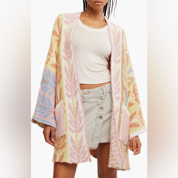 Free People Mallorca Oversize Open Front Cardigan - Picture 3 of 11